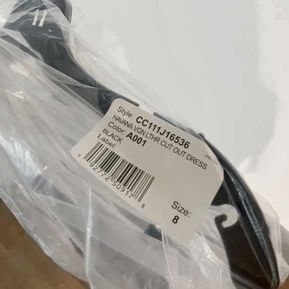 NWT ALICE+OLIVIA HAVANA VEGAN LEATHER MAXI DRESS SIZE 8 - Picture 6 of 6